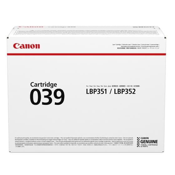 Canon 0287C001 039 Black Toner Cartridge 11,000 Sheets ISO/Iec - Printer Compati