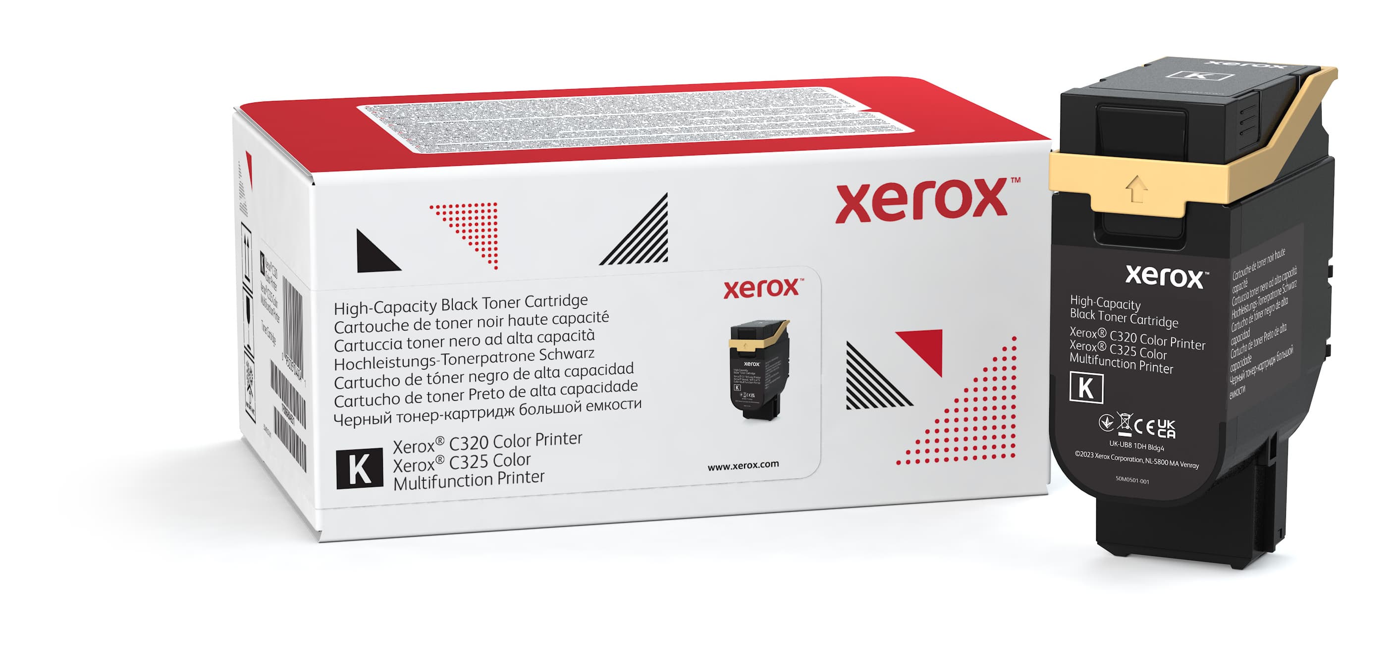 Genuine Xerox Black High Capacity Toner Cartridge, Xerox C325 Color Printer, (US