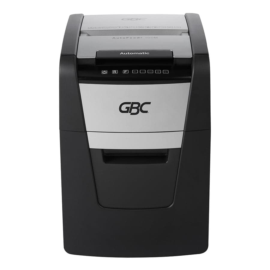 GBC AUTOFEED+ HOME OFFICE SHREDDER, 100X, SUPER CROSS-CUT, 100 SHEET