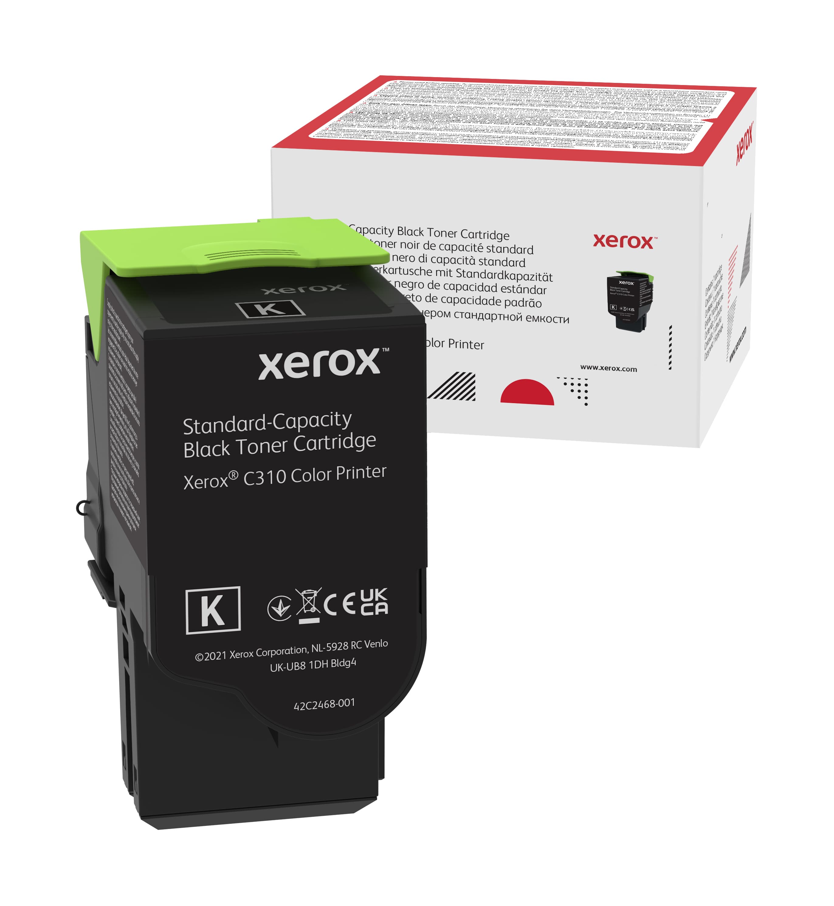 Genuine Xerox Black Standard Capacity Toner Cartridge, Xerox C310 Color Printer,