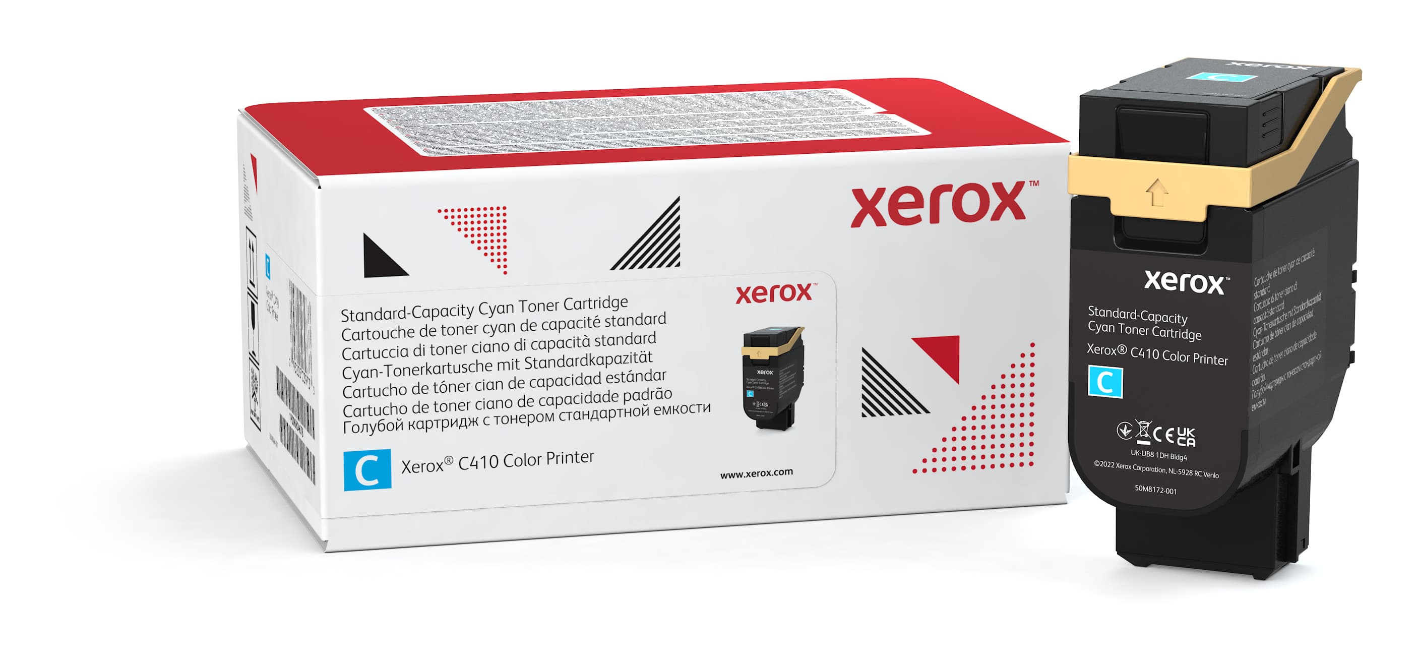 Genuine Xerox Cyan Standard Capacity Toner Cartridge for the Xerox C410 (use & R