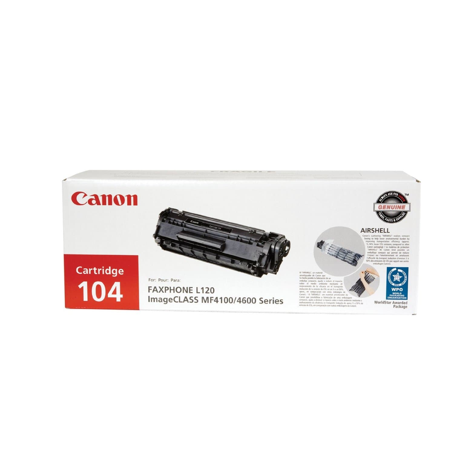 Canon 104 Black Toner Cartridge - for Canon Imageclass MF4150, MF4270, MF4350D,